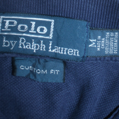 Ralph Lauren Men's Blue Custom Fit Polo Shirt Size M