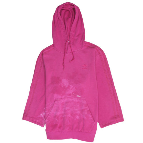 Adidas Womens Pink Pullover Hoodie M Cotton Casual Sweatshirt