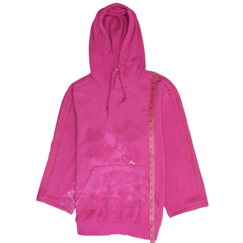 Adidas Womens Pink Pullover Hoodie M Cotton Casual Sweatshirt