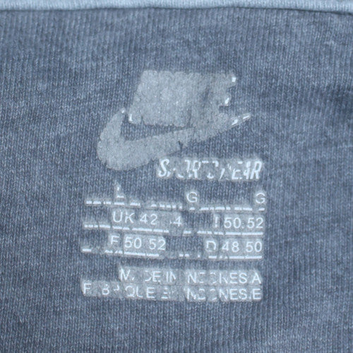 Nike Mens Grey Full Zip Hoodie L Sportswear Fleece Sweatshirt