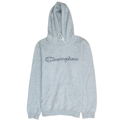 Champion Mens Grey Large Pullover Hoodie with Logo
