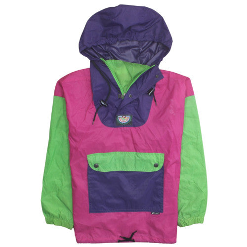 K-Way Womens Multicoloured XS Hooded Anorak Waterproof Jacket