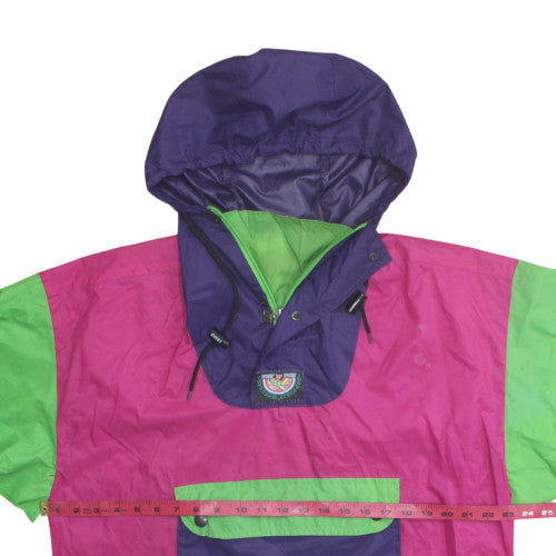K-Way Womens Multicoloured XS Hooded Anorak Waterproof Jacket