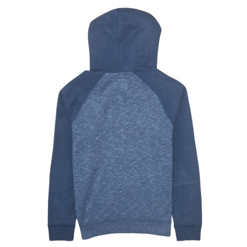 Hollister Men Blue Pullover Hoodie S Logo Graphic Cotton Blend