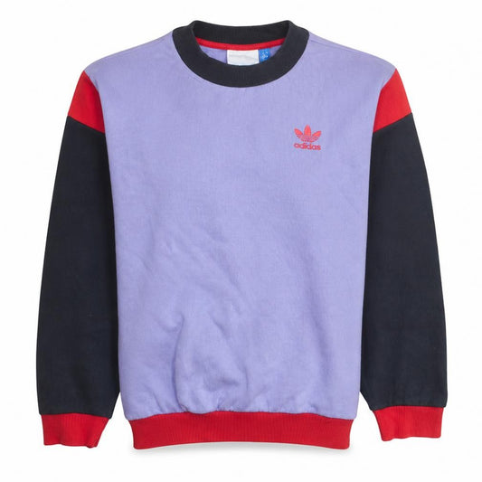 Front view of Adidas Women Purple Red Crew Neck Pullover Sweatshirt, size 12