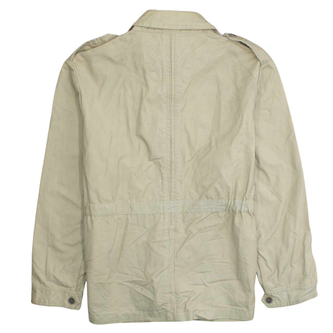 Abrams Men's Beige 2XL Cotton Military Jacket with Pockets
