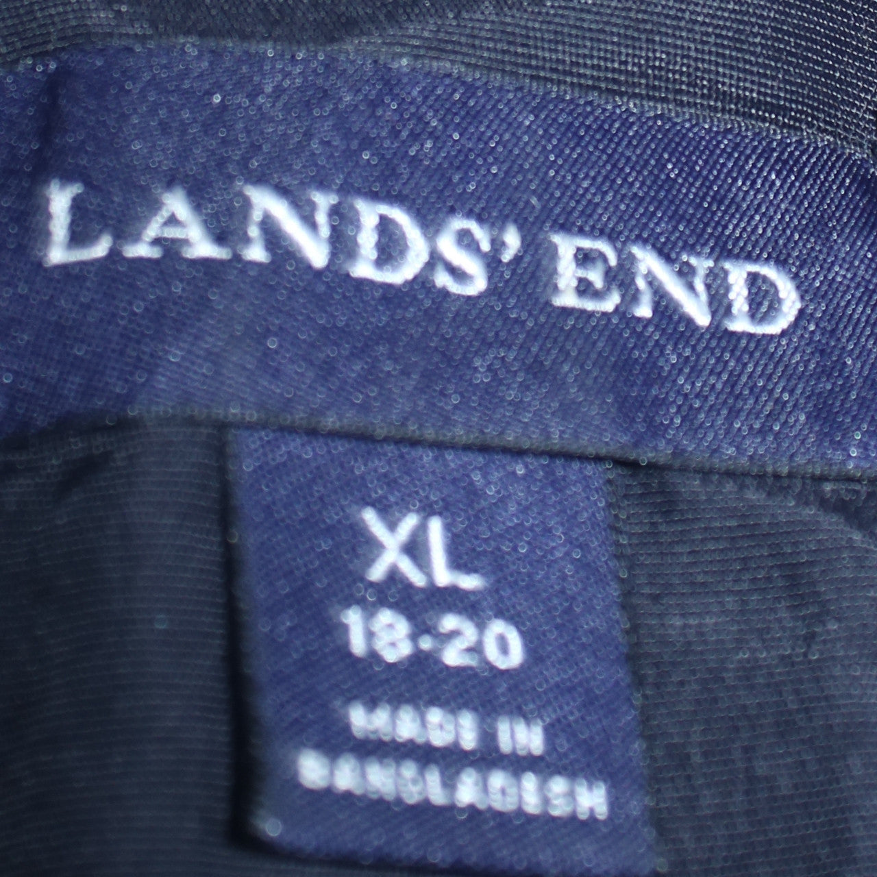 Lands' End Men's Black XL Rain Coat Waterproof Jacket