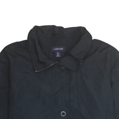 Lands' End Men's Black XL Rain Coat Waterproof Jacket