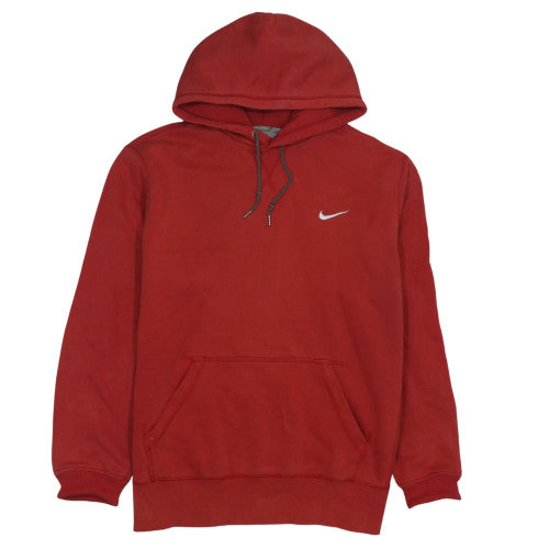 Nike Men's Red Pullover Hoodie M Regular Fit Fleece Sweatshirt