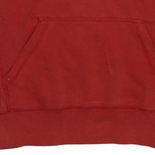 Nike Men's Red Pullover Hoodie M Regular Fit Fleece Sweatshirt