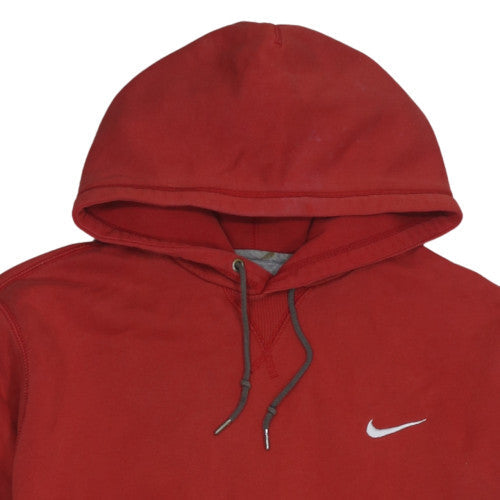 Nike Men's Red Pullover Hoodie M Regular Fit Fleece Sweatshirt