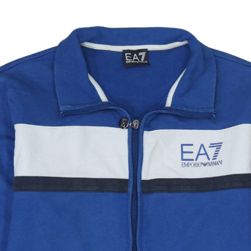 EA7 Emporio Armani Men's Blue Full Zip Sweatshirt XL