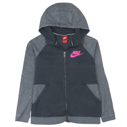 Nike Teens Grey Full Zip Hoodie Sweatshirt 158-166cm 13-15yrs