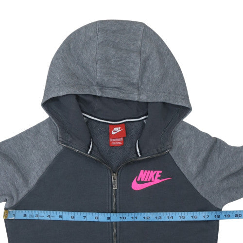 Nike Teens Grey Full Zip Hoodie Sweatshirt 158-166cm 13-15yrs
