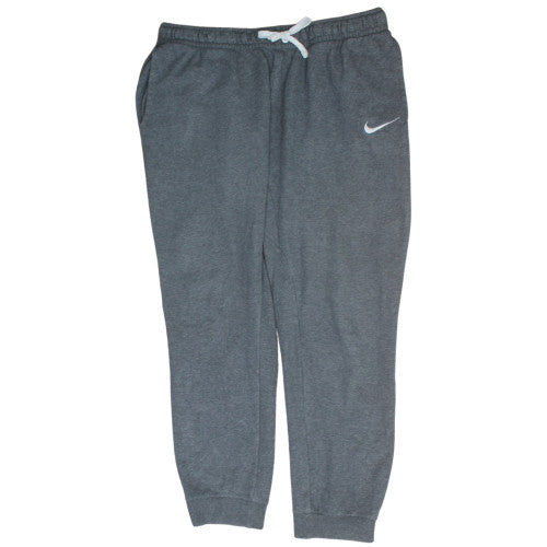 Nike Mens Grey Jogger Fleece Sweatpants L Regular Fit Drawstring