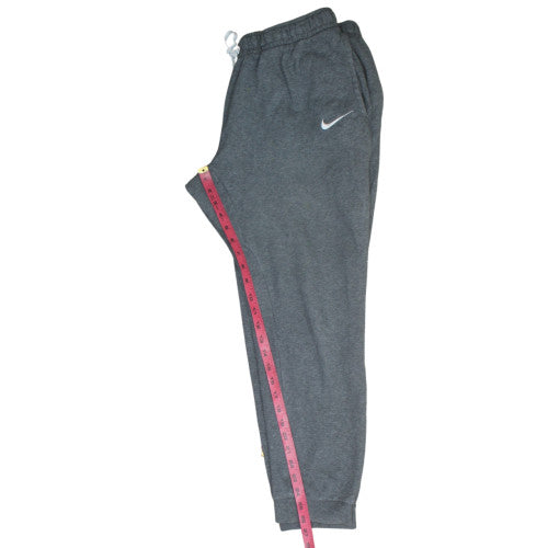 Nike Mens Grey Jogger Fleece Sweatpants L Regular Fit Drawstring
