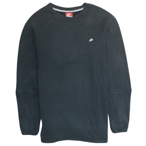 Nike Men's Black M Crew Neck Pullover Sweatshirt 80% Cotton