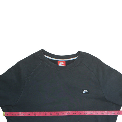 Nike Men's Black M Crew Neck Pullover Sweatshirt 80% Cotton