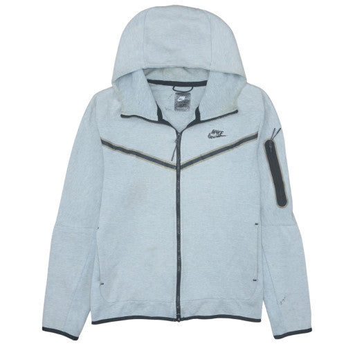 Nike Men's Grey Full Zip Hoodie M Regular Fit Sportswear