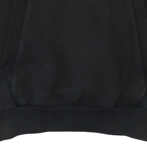 Puma Men's Black Small Pullover Hoodie with Logo Graphic Print