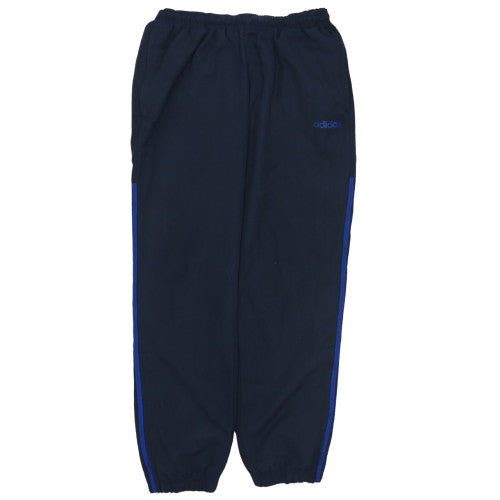Adidas Men's Blue Track Pants M Regular Fit Quick Dry Side Stripe