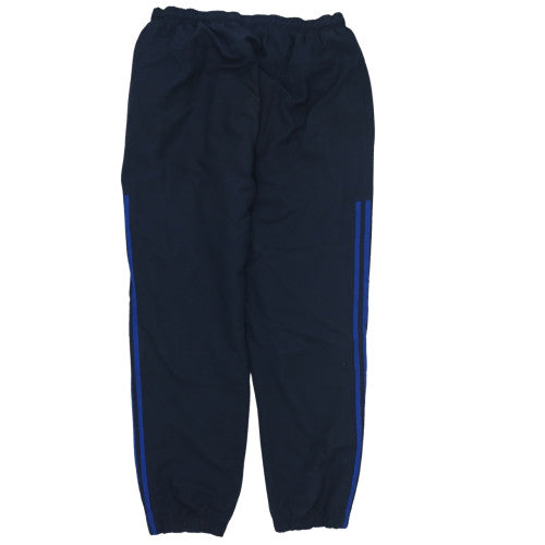 Adidas Men's Blue Track Pants M Regular Fit Quick Dry Side Stripe