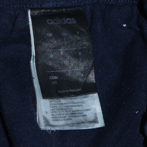 Adidas Men's Blue Track Pants M Regular Fit Quick Dry Side Stripe