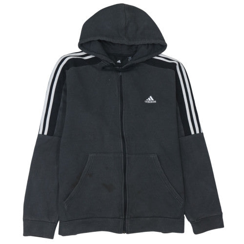 Adidas Men’s Black XL Full Zip Hoodie Sweatshirt Classic Sportswear
