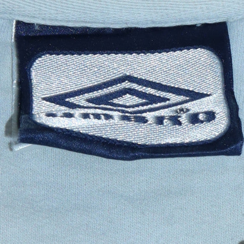 Umbro Mens White Sweatshirt Small Crew Neck Pullover Vintage Sportswear