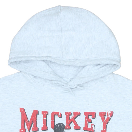 Disney Women Grey Mickey Mouse Pullover Hoodie XL