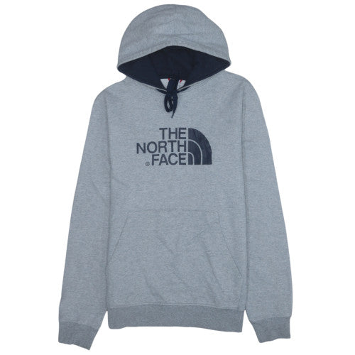 The North Face Men's Grey Pullover Hoodie M Outdoor Fleece Logo