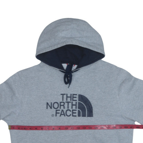 The North Face Men's Grey Pullover Hoodie M Outdoor Fleece Logo