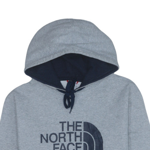 The North Face Men's Grey Pullover Hoodie M Outdoor Fleece Logo