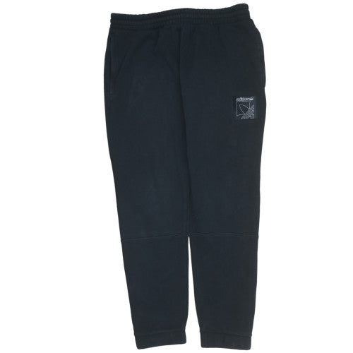adidas Men's Black XL Fleece Joggers Activewear Tapered Fit