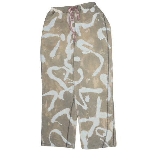 Nike Womens Beige Tie Dye Fleece Sweatpants M Regular Fit