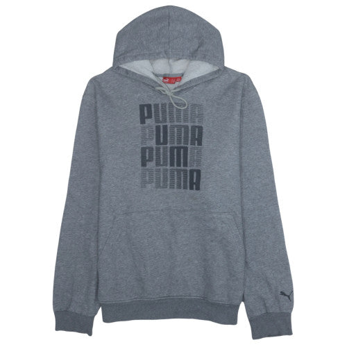 Puma Men's Grey XL Pullover Hoodie Sweatshirt Fleece Logo