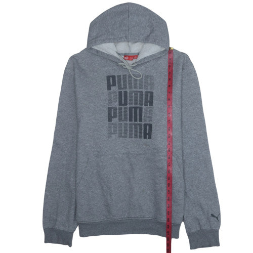 Puma Men's Grey XL Pullover Hoodie Sweatshirt Fleece Logo