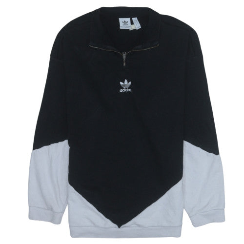 Adidas Men's Black 1/4 Zip Sweatshirt Size M Fleece Regular Fit