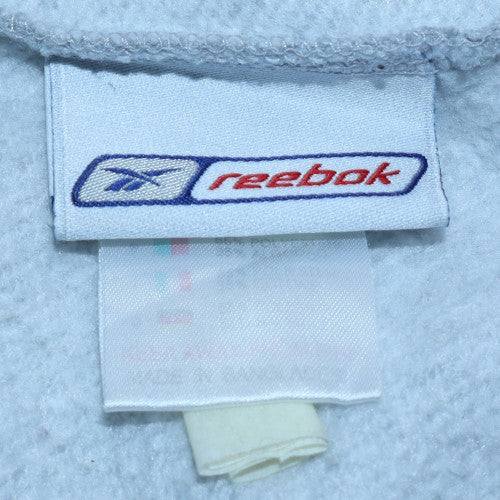 Reebok Essentials Women's Grey Pullover Hoodie Size L Embroidered Logo