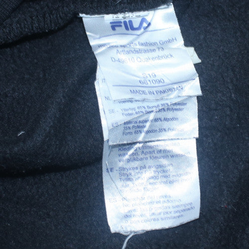 FILA Men's Black XL Pullover Hoodie Sweatshirt Logo Fleece