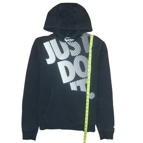 Nike Men Black Large Hoodie Pullover Just Do It Graphic Cotton Blend
