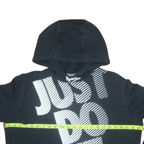 Nike Men Black Large Hoodie Pullover Just Do It Graphic Cotton Blend