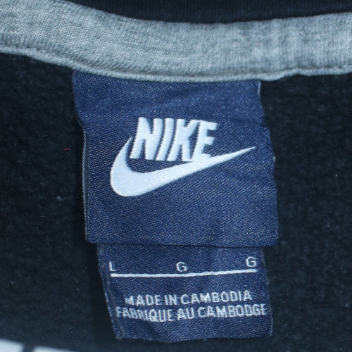 Nike Men Black Large Hoodie Pullover Just Do It Graphic Cotton Blend