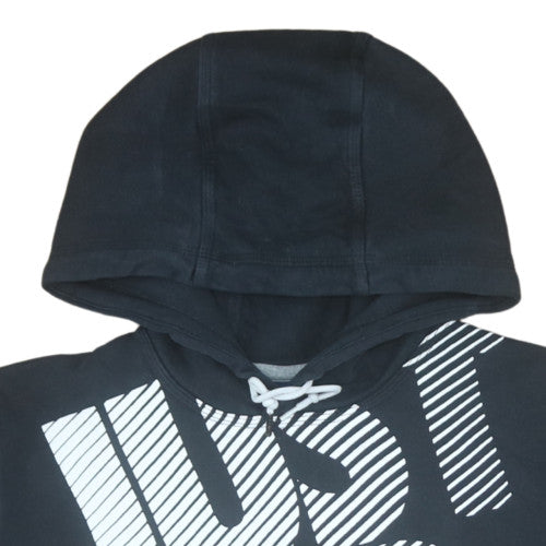 Nike Men Black Large Hoodie Pullover Just Do It Graphic Cotton Blend