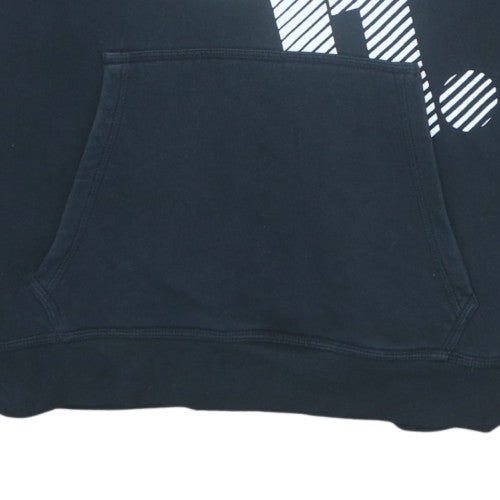 Nike Men Black Large Hoodie Pullover Just Do It Graphic Cotton Blend