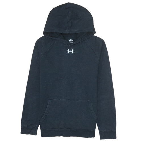 Under Armour Teens Black XL Pullover Hoodie Fleece Logo Sportswear
