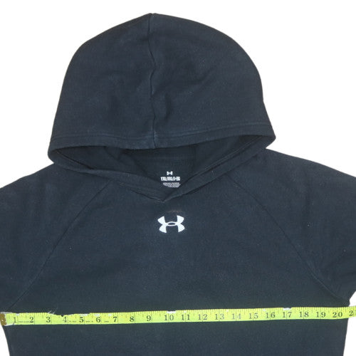 Under Armour Teens Black XL Pullover Hoodie Fleece Logo Sportswear