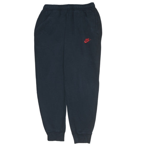 Nike Men's Black M Fleece Jogger Sweatpants with Red Logo