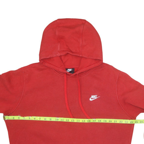 Nike Men's Red Pullover Hoodie L Fleece Sports Logo Sweatshirt