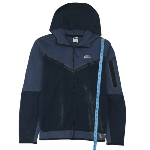 Nike Men's Blue Full Zip Hooded Sweatshirt L Regular Fit